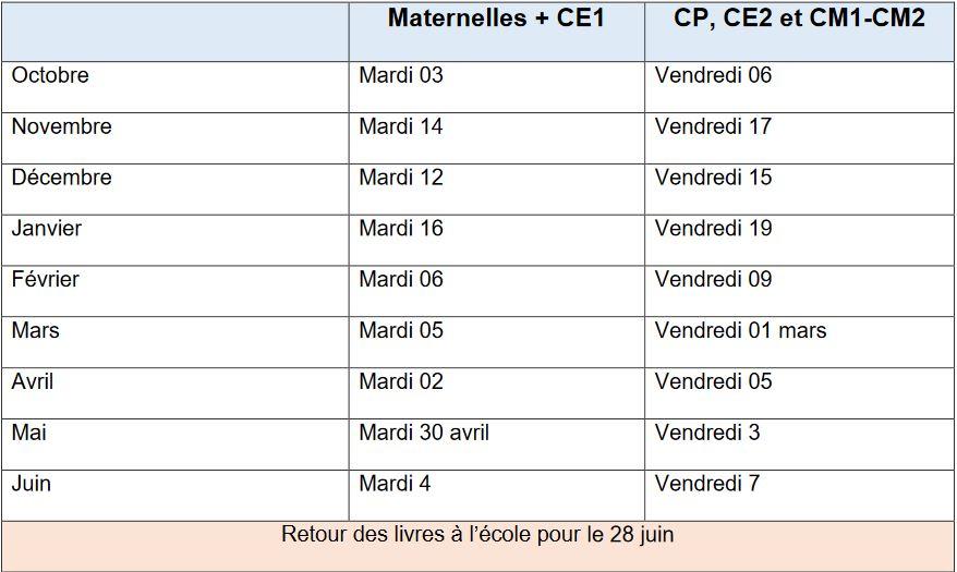 Planning mediatheque 23 24